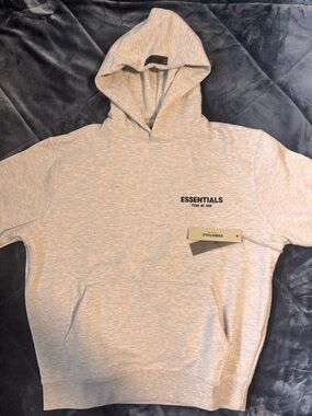 Essentials Light Heather Gray Pullover Hoodie